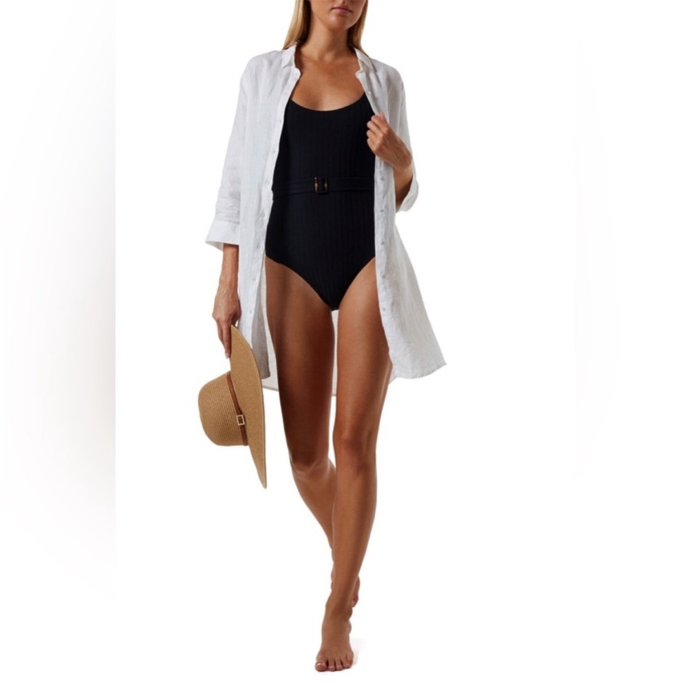 New Melissa Odabash Texas Belted One Piece Swimsuit - Picture 2 of 7